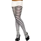 Fever Easytoys.nl Gestreepte Panty - Zwart/Wit