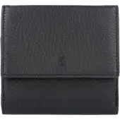 Esquire Leren Weense doos Deer Wiener Wallet Black Zwart