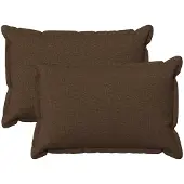 vidaXL Kussen met kussen HOUTEN 2 st Bruin Faux Linnen