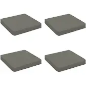vidaXL 4-Piece Zitkussens VUGHT 4 st 100% Polyester Grijs