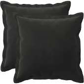 vidaXL Kussen met kussen HOUTEN 2 st Zwart fluweel