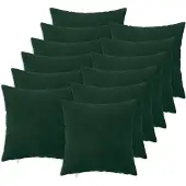 vidaXL Kussensloop 12 st HEERLEN Donkergroen 50 x 50 cm fluweel