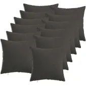 vidaXL Kussensloop 12 st HEERLEN Donkergrijs 40 x 40 cm Stof