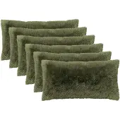 vidaXL Kussen 6 st HEERLEN Groen 40 x 70 cm PV Fleece