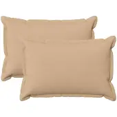vidaXL Kussen met kussen HOUTEN 2 st Crèmekleurig Faux Linnen