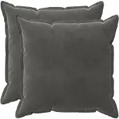 vidaXL Kussensloop 2 st HOUTEN Donkergrijs 70 x 70 cm Fluweel