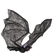 Widmann Accessoires voor Halloween harige zwarte nep vleermuis 74cm