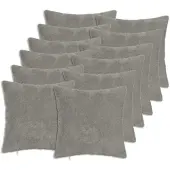 vidaXL Kussensloop 12 st HEERLEN Lichtgrijs 45 x 45 cm