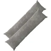 vidaXL Kussensloop 2 st HEERLEN Donkergrijs 40 x 145 cm Chenille Stof