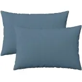vidaXL Kussen met kussen HEERLEN 2 st Jeans Blauw Stof