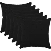 vidaXL Kussensloop 6 st HEERLEN Zwart 45 x 45 cm Bouclé