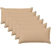 vidaXL Kussen met kussen HOUTEN 6 st Crèmekleurig Faux Linnen