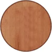 vidaXL Vloerkleed rond 60 cm bamboe bruin