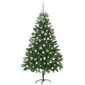 vidaXL Kerstboom met 300 LED met standaard Groen 210 cm PE