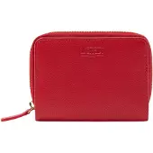 L.credi Leren portemonnee Evelyn Mini Wallet Red rood