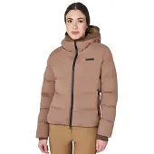 Equestro Dames Winterjas met Capuchon L Tobacco