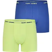 Happy Shorts Boxershorts ' Jersey ' navy / citroen / lichtgeel