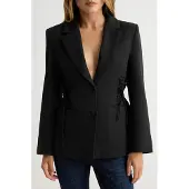 Trendyol TRENDYOLMİLLA Dames Zwart Effen Lang, Getailleerd Blazers