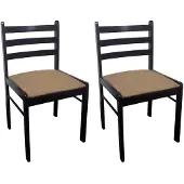 vidaXL Eetkamerstoelen vierkant hout bruin 2 st online kopen