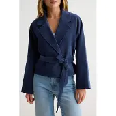 Trendyol TRENDYOLMİLLA Dames Donkerblauw Effen Lang, Regular fit Blazers