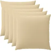 vidaXL Kussensloop 6 st HEERLEN Beige 80 x 80 cm Polyester