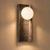 LUCANDE Wandlamp Sonto, dimbaar, alu / grijs / zink, Woon-/ Eetkamer, Steen, Design, wandlamp