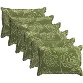 vidaXL Kussensloop 6 st HOUTEN Blad Design 40 x 60 cm Polyester