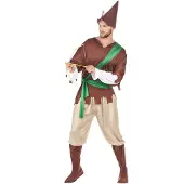 Vegaoo - Bruine en groene Robin Hood outfit voor mannen