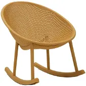 Mauro Ferretti Stoel Ibiza Mustard Roching Chair 66×88×80 cm