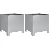 vidaXL Plantenbakken 2 st 30x30x30 cm gegalvaniseerd staal
