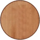 vidaXL Vloerkleed rond 60 cm bamboe naturel