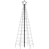 vidaXL LED-kerstboom met spikes 220 LED's warm wit 180 cm
