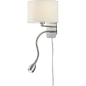 TRIO muur licht Series 2711 met leeslamp en witte kap