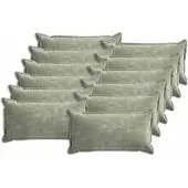 vidaXL Kussensloop 12 st HOUTEN Groen 40 x 80 cm Chenille Stof