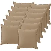 vidaXL Kussensloop 12 st HOUTEN Taupe 50 x 50 cm Polyester