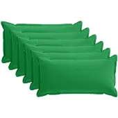 vidaXL Kussensloop 6 st HOUTEN Groen 40 x 70 cm Polyester