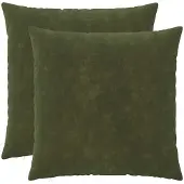 vidaXL Kussensloop 2 st HEERLEN Groen 65 x 65 cm Microfiber Fleece