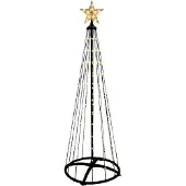 Wellhome Kerstboom Met 550 Warmwitte Ledlampjes Met Afstandsbediening 300 Cm