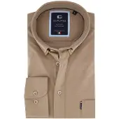 Giordano overhemd camel jersey