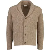 Profuomo vest camel gemeleerd gebreid