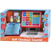 Playgo speelgoedkassa interactief winkeltje met accessoires - 27 delig.