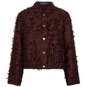 Red Button Rb bomber fringes burgundy
