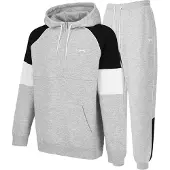 Slazenger Trainingspak met kwartrits voor heren (Grijs/Zwarte Marl)