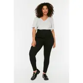 Trendyol Vrouwelijk Lange mouw Hoge taille Mager Grote maten panty