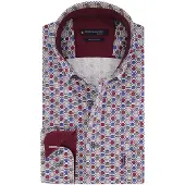 Giordano Overhemd heren dino satin stretch geometric 627027/40