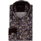 Giordano overhemd donkerblauw met print