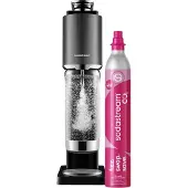 SodaStream Machine à soda et eau gazeuse Fresh Plus Starter Kit Noir