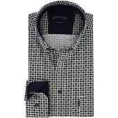 Giordano Overhemd heren Groen Dino Satin Stretch Graphic Pr 627021/70