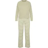 Hunkemoller Pyjama groen / wit