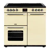 Belling Farmhouse 90Ei Range cooker Zone van inductiekookplaat Crème